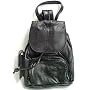 Black Napa Leather Mini Backpack Purse Shoulder Bag