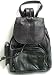 Black Napa Leather Mini Backpack Purse Shoulder Bag