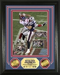 David Tyree SB 42 "The Catch" 24KT Gold Coin Photo Mint - New York Giants Plaque