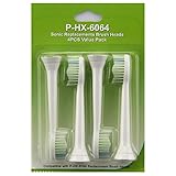 Kongkay 4 X Generic Compatible Replacement Toothbrush Heads for Philips Sonicare HX6064 Diamond Clean Toothbrush, Model number: HX6064 (4PCS X 1PACK)