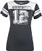 Dallas Cowboys Women's Navy Tri Blend Yoker Front Jersey Tee
