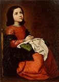 'The Childhood Of The Virgin,1660 By Francisco De Zurbaran' Oil Painting, 16x22 Inch / 41x57 Cm ,printed On Perfect Effect Canvas ,this High Quality Art Decorative Prints On Canvas Is Perfectly Suitalbe For Dining Room Artwork And Home Artwork And Gifts