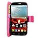 Alcatel One Touch - Cellularvilla Pu Leather Wallet Card Flip Open Pocket Case Cover Pouch for Alcatel One Touch Fierce 2 7040T (Pink Glitter)