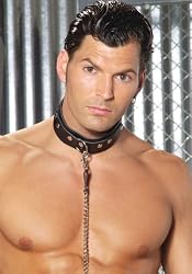 Leather Collar With O Ring Detail (Black;Men's One Size)