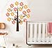 Made in US - Free Custom Color - Free Squeegee -Colorful flower tree(four different colors)--57inch high-- Wall art home decor Vinyl Removable decals stickers murals