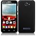 Fierce 2 7040T, Pop Icon A564C Case - Wydan (TM) Rubberized 2-Piece Snap On Hard Case Cover for Alcatel One Touch Fierce 2 7040T - Black