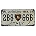Uniquelover Lamborghini 666 Retro Vintage Auto License Plate Tin Sign Size 12