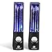 SoundSOUL Dancing Water Speakers LED Speakers Light Show Water Fountain Speakers (3.5mm Audio Plug, 4 Colored LED Lights, Dual 3W Speakers, Portable Lightweight ) - Black