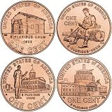 COMPLETE UNC 2009 D MINT LINCOLN CENT SET 4 COINS