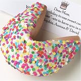 Review Good Fortunes  / Good Fortunes Gigantic Gourmet Hand-Dipped Fortune Cookie: White Chocolate with Confetti Sprinkles