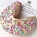 Health & Personal Care : Good Fortunes Gigantic Gourmet Hand-Dipped Fortune Cookie: White Chocolate with Confetti Sprinkles