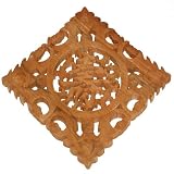 EXP Hand-carved 16" Camphor Wood "Longevity" Wall Hanging