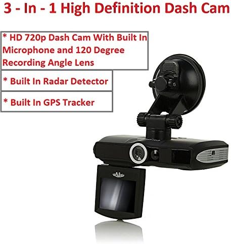 Vidvision 3 In 1 720p HD Dash Cam, Speed Radar Detector, and GPS Tracker