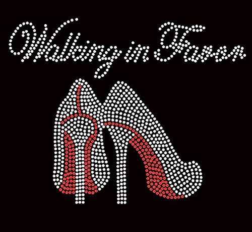 Walking in Favor Heels Stiletto Religious Rhinestone Transfer