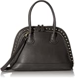 MG Collection Doctor Studded Clamshell Shoulder Bag