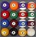 Pool Table Billiard Ball Set, Art Number Style