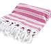 Cacala Turkish SAR Towels Peshtemal Highly Absorbent Quick and Easy Dry Soft and Comfortable for Shower, Spa, Pool, Gym and Yoga 100% Cotton SAR Series, 37