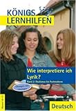 Wie interpretiere ich Lyrik 2. 19. und 20. Jahrhundert