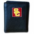 College Tri-fold Leather Wallet - USC Trojans