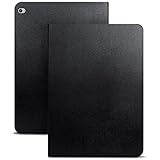 iPad Pro Case - MyCell&reg; Folio Leather Smart Cover for Apple iPad Pro 12.9 Inch with built in stand and front/back protection - Black