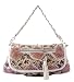 Snake Skin Printed Design Soft Leatherette Clutch Handbag Evening Bag w/Chain Strap
