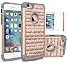 iPhone 6S Case,EC™ [Shockproof] Apple iPhone 6S Case, Heavy Duty Dual Layer Hybrid Stud Rhinestone Bling Protection Cover Case for Apple iPhone 6S / 6 (A Rose Gold+Grey)