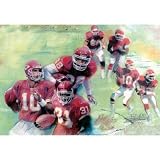 Professionally Framed Kansas City Chiefs (Illustration) Sports Poster Print - 13x19 with RichAndFramous Black Wood Frame