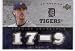 2007 Upper Deck Premier Remnants Quad Gold #jv Justin Verlander - Detroit Tigers - Serial #d 18/35 - Game Used Jersey Swatch