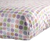 Luvable Friends Fitted Crib Sheet, Pink Circle [並行輸入品]