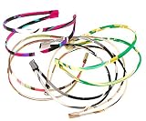 L. Erickson USA Double Skinny Ultra Comfort 1/4 Headband 100% Silk Charmeuse - Hip Geo
