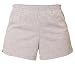 Heather Gray solid color exercise sport shorts for women and girls. Covered elastic waist & vents.