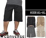CONVERSE / 【大きいサイズ / 2L 3L 4L】 ステッチデザイン T/C カーゴ ショートパンツ