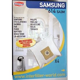 4 sacs non tiss�s Interfilter pour | AFK - BS 1600 - PS 1400 W3NE, 1500, 1600 - BS 1500 | ALASKA - BS 1230 | AMADIS - AST 1400 | BOMANN - CB 925 - BS 1220 - CB 942 - CB 940 - CB 941 | BSK - TEK VC 20 E 3 | CHROMEX - CH 296 1300 W - (CH 5040 / CH 965) | CTC CLATRONIC - BS 1226 - BS : 1211, 1220, 1223 /S, 1225 - BSS 1600 - C 1233 - BS 1217 - 1300 Eco | CURTISS - RC 108, 407 | DAEWOO - FARA 2160 - QUIET CLEANER - FORTYS 1450 | DE SINA - Max mobil 1400 Space argent - 86.713-6 - 1600 E