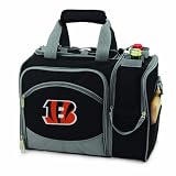 NFL Cincinnati Bengals Malibu Insulated Shoulder Pack with Deluxe Picnic Service for Two