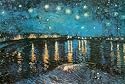 Starry Night Over the Rhone, c.1888 Travel Poster Print by Vincent van Gogh, 36x24
