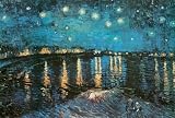 Starry Night Over the Rhone, c.1888 Travel Poster Print by Vincent van Gogh, 36x24