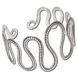Upper Arm Jewellery Silver Armlets Bracelets 2.75 inches (armlt054b)