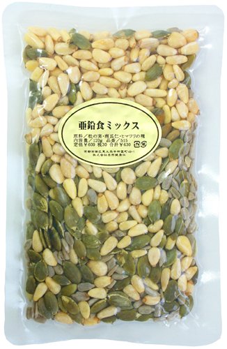 亜鉛食ミックス120g　アエン　松の実　南瓜仁　ひまわりの種　種実　種子　ナッツ