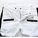 Krralinlin Men White Straight Distressed Ripped Denim Casual Pants Skinny Jeans