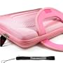 Coby Electronics TF-DVD7006 7-Inch Widescreen TFT Portable DVD Player Kroo 11273 Cube Case (PINK) + Includes a Determination Hand Strap