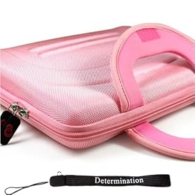 Philips PET702 7-Inch Portable DVD Player Kroo 11273 Cube Case (PINK) + Includes a Determination Hand Strap
