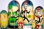 Russian Nesting Doll Cat in the Hat 5 Pc / 7 in #7.114