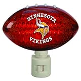 Pack of 2 NFL Minnesota Vikings Football Shaped Night Lights