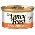 Fancy Feast Gourmet Cat Food, Savory Salmon Feast, 3-Ounce Cans (Pack of 24)
