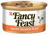 Fancy Feast Gourmet Cat Food Savory Salmon Feast, 3-Ounce Cans (Pack of 48)