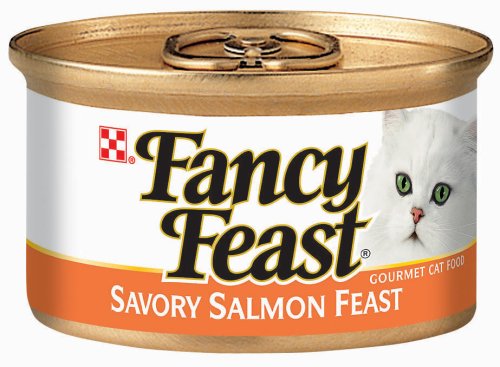 Fancy Feast Gourmet Cat Food Savory Salmon Feast, 3-Ounce Cans (Pack of 48)