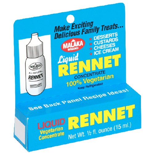 MALAKA BRAND Liquid Vegetarian Rennet, 0.5 Ounce Bottle (Pack of 2)