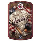 Washington Nationals Wood Sign - Throwback Senators Jersey