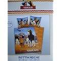 Yakari Bettw�sche, Wendebettw�sche, 1 x Kissenbezug 80 x 80 cm und 1 x Bettbezug 135 x 200 cm, 100 % Baumwolle mit Rei�verschluss
