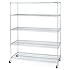 Seville Classics Shelving System with Wheels, Chrome